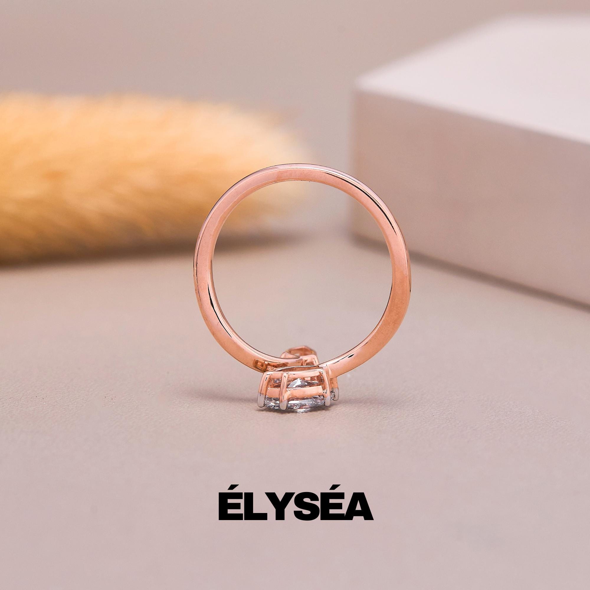 Toi et Moi Ring, Promise Ring, Engagement Ring, Two Stone Ring, Wedding Ring, Anniversary Gift, Gift for Her
