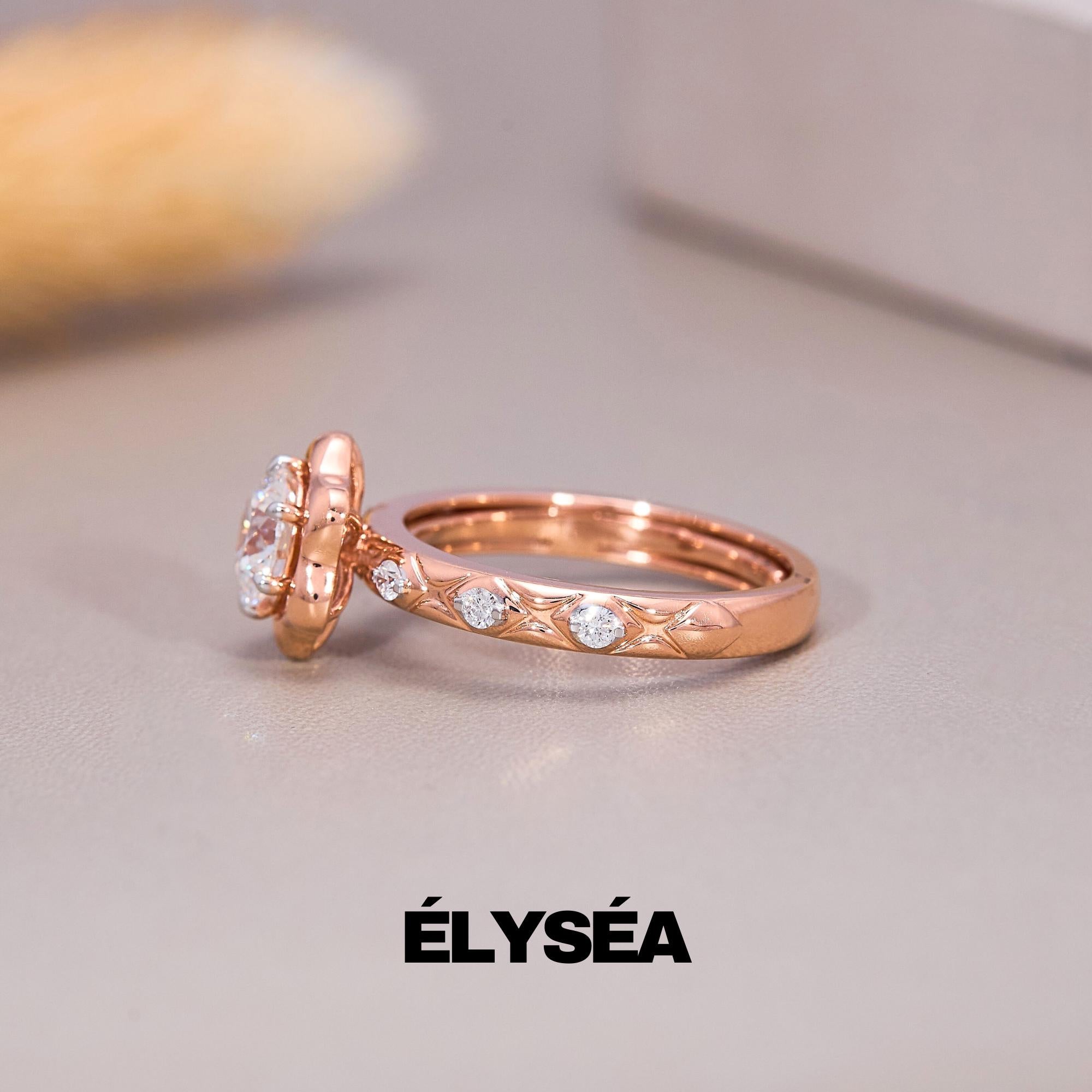 Dainty Round Lab Grown Diamond Promise Ring, Diamond Set in Claw Prongs, Diamond Engagement Ring for Women, Ring in Yellow, White, Rose Gold