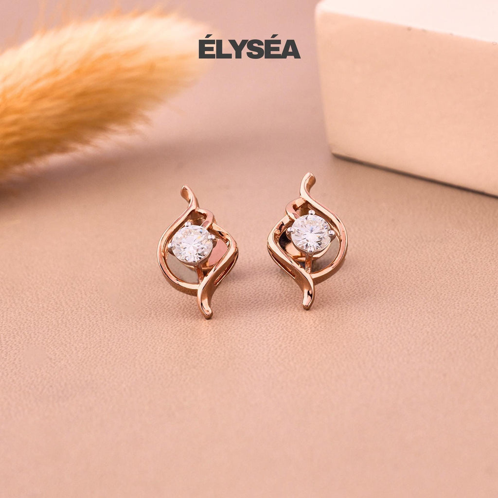 Diamond Solitaire Earrings / 14k Gold Dainty Diamond Earrings / Tiny Stud Earrings  / Round Lab Grown Diamond Studs / Minimalist Earrings