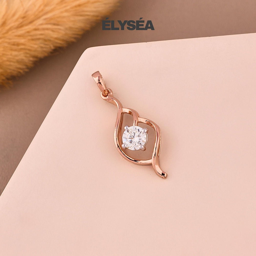 14k Solid Gold Single Stone Diamond Pendant, Diamond Solitaire Necklace in 14k Solid Gold, Women Body Artifact Charm Pendant, Unique Gift