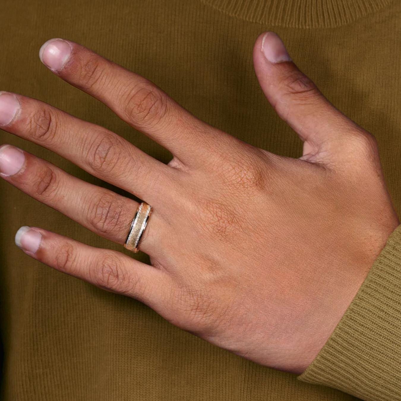 Men's Diamond Wedding Band, Matte Finish/Channel Setting Band, Birthday and Anniversary Gifts for Him
