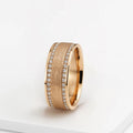 Men's Diamond Wedding Band, Matte Finish/Channel Setting Band, Birthday and Anniversary Gifts for Him