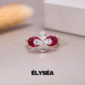 Engagement Ring 14k Solid Gold Floral Anniversary Ring Flower Ring Lab Diamond Wedding Ring Jewelry Gift for Wife Birthday July Birthstone