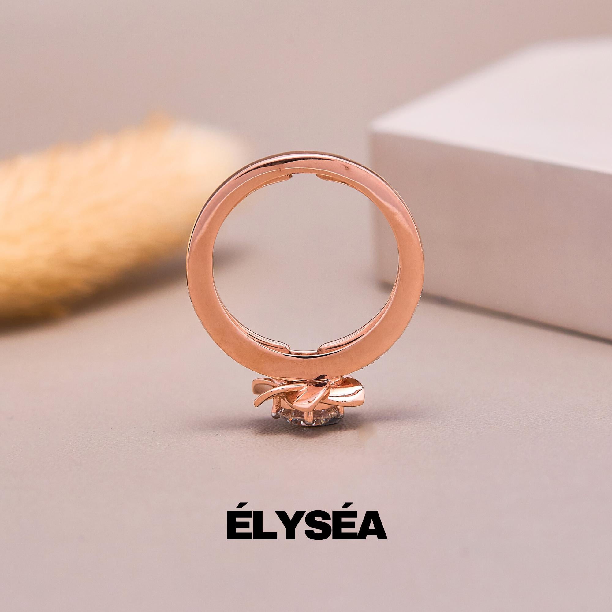 Diamond Ring, 14k Gold Floral Diamond Ring, Engagement ring,  Floral Lab Grown Diamond Ring, Minimalist Diamond Flower, Wedding ring