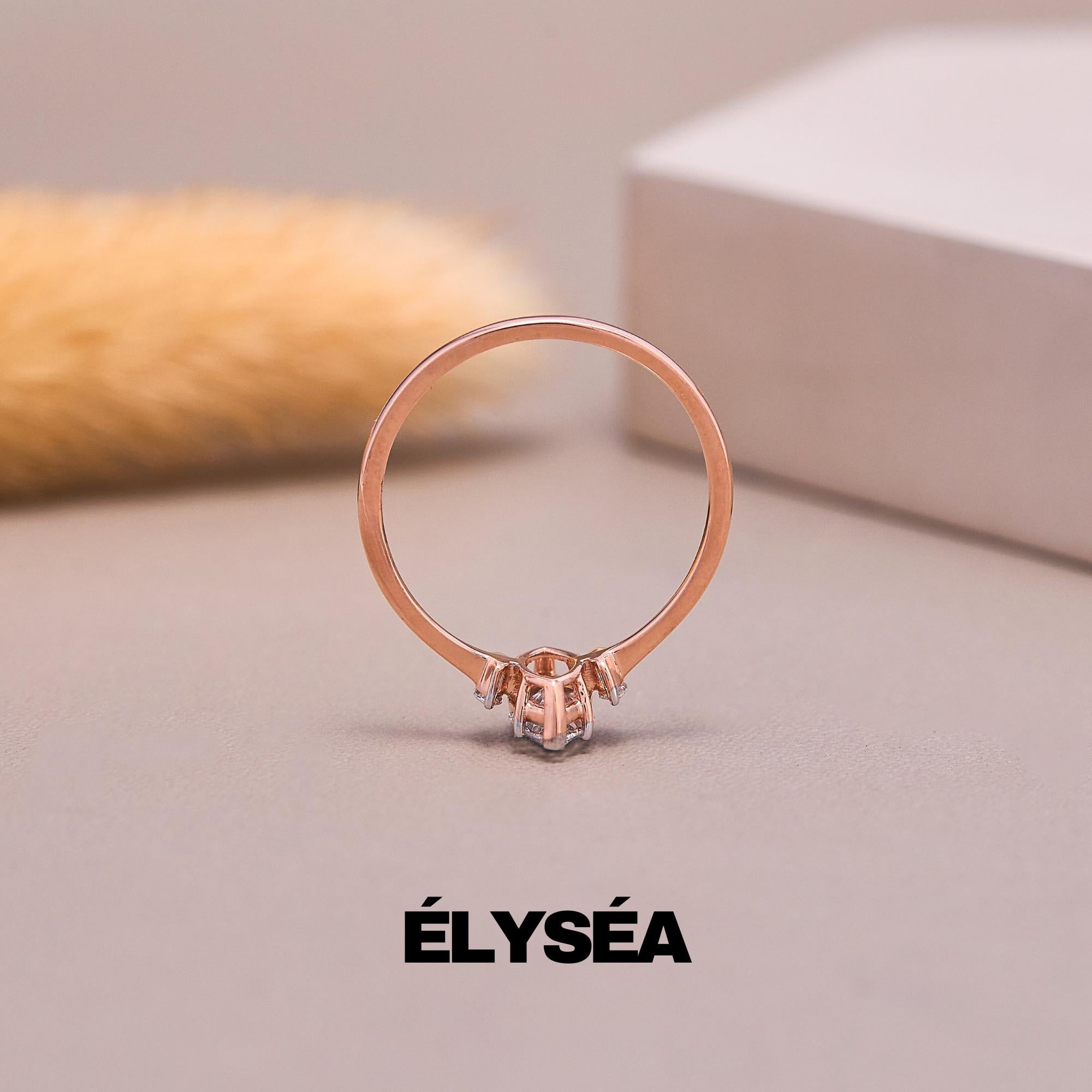 Unique Engagement Ring 0.75 ctw, 14k Gold Marquise Cut Ring with Lab Grown Diamond, Modern Solitaire Engagement Ring, Fine Jewelry for Women