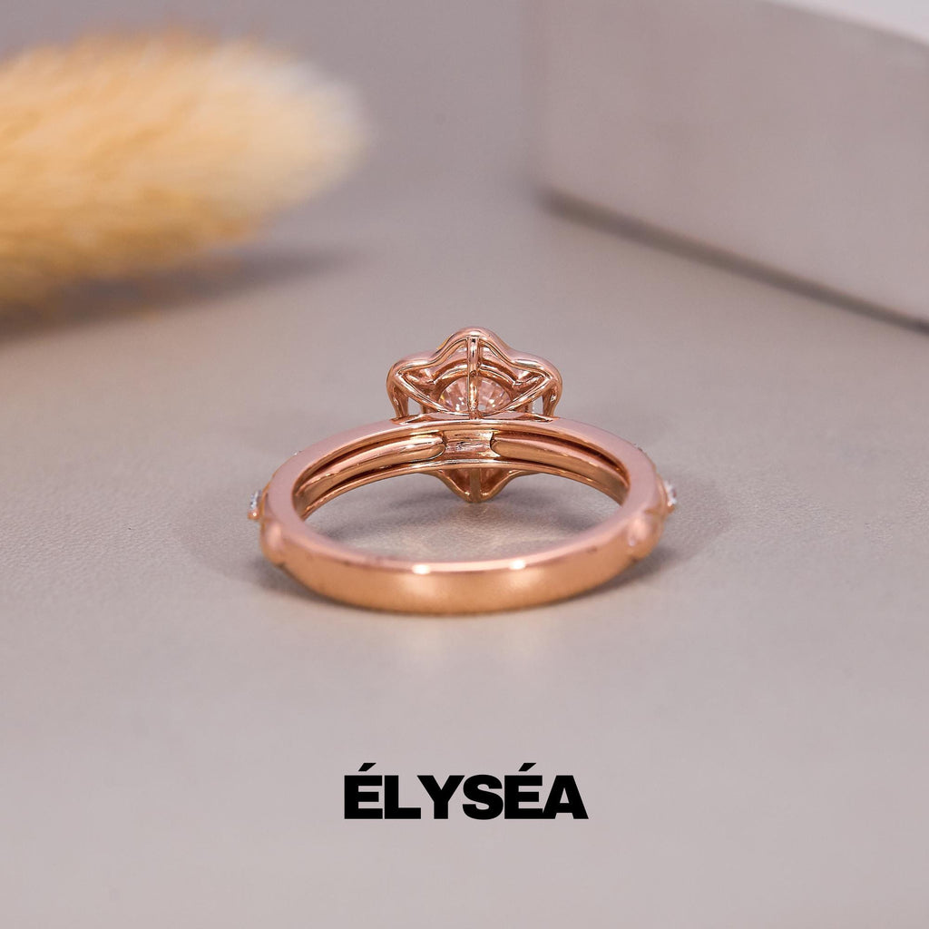 Dainty Round Lab Grown Diamond Promise Ring, Diamond Set in Claw Prongs, Diamond Engagement Ring for Women, Ring in Yellow, White, Rose Gold