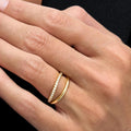 Lab Grown Round Diamond Wedding Band, 14K Gold Anniversary Ring