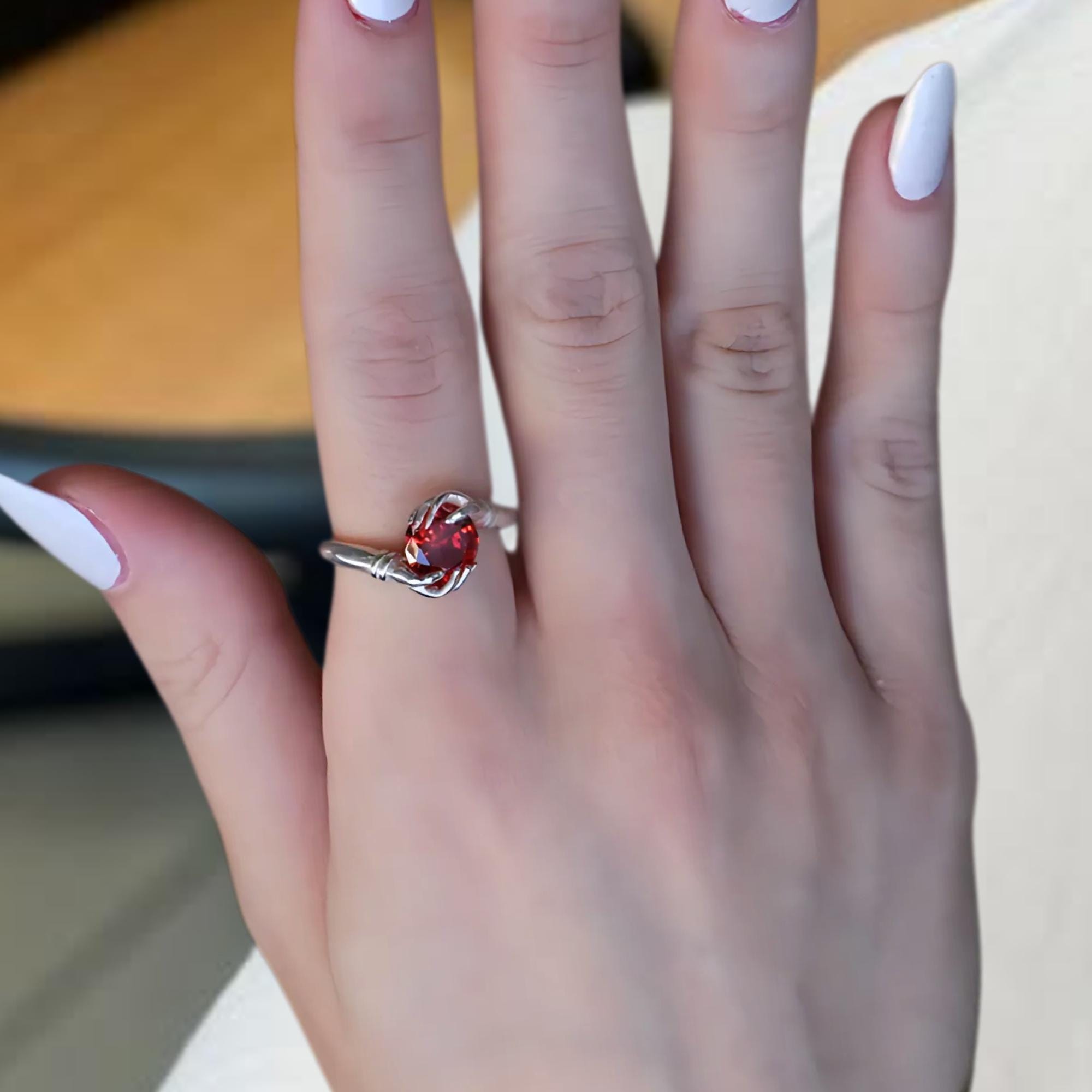 Birthstone Ring, Personalized Ring, Custom Ring, Gemstone Ring, Gift For Her, Birthstone Jewelry, Birthday Gift