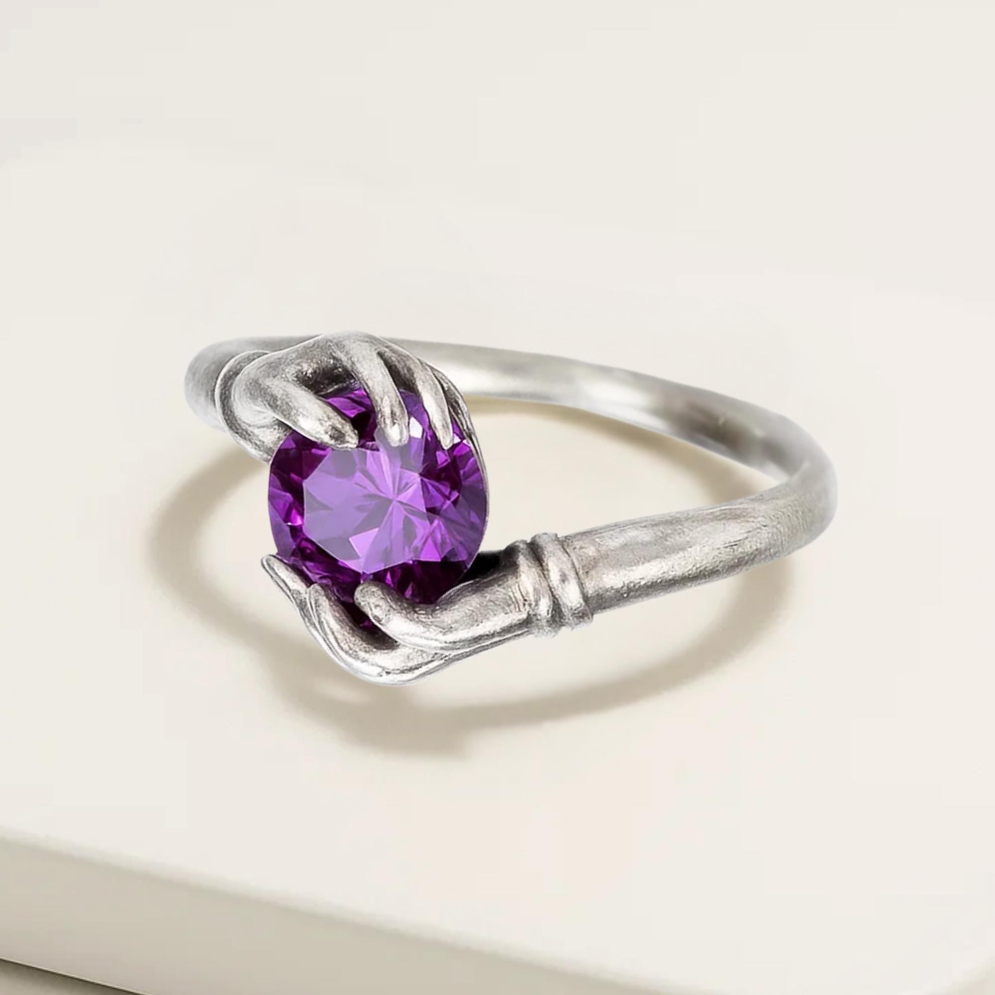 Birthstone Ring, Personalized Ring, Custom Ring, Gemstone Ring, Gift For Her, Birthstone Jewelry, Birthday Gift