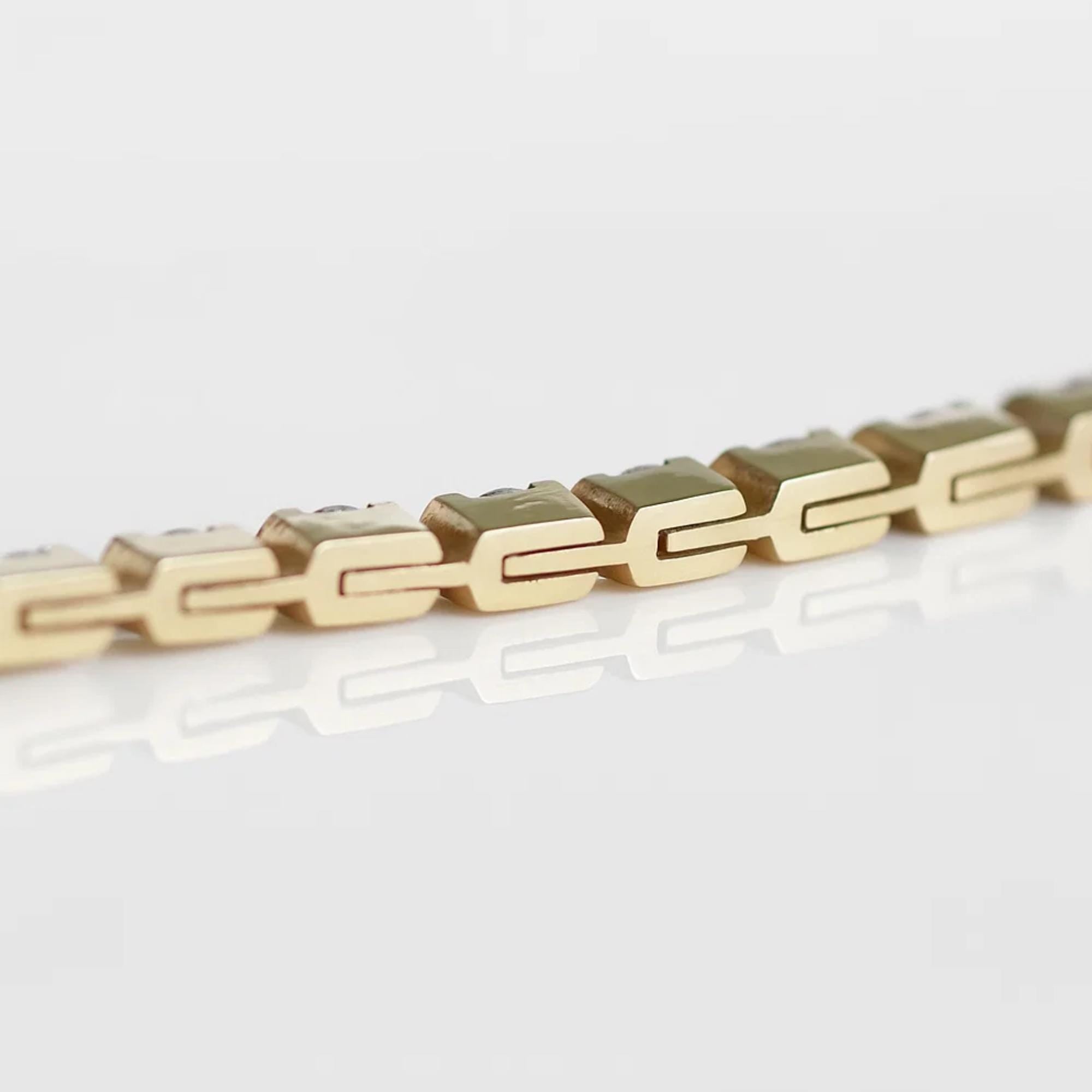 Oval Cut Lab Grown Diamond Tennis Bracelet, 14K Yellow Gold Bridal Wedding Bracelet