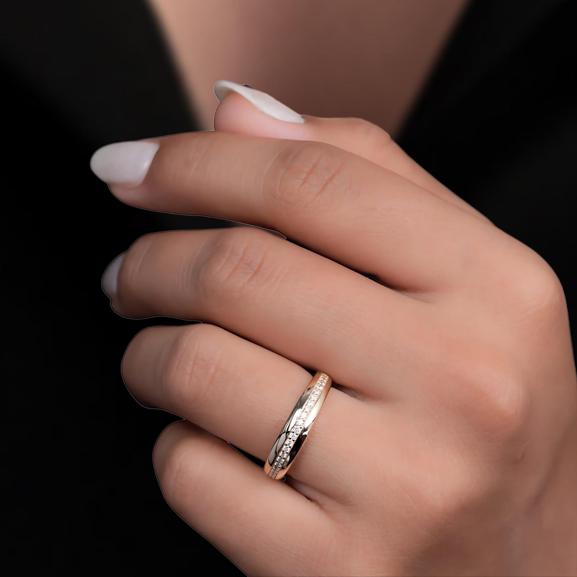 14K Solid Gold Chunky Signet Ring, Dome Women's Wedding Ring