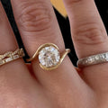 14K Yellow Gold Celtic Style Solitaire Lab Diamond Engagement Ring Gift For Her