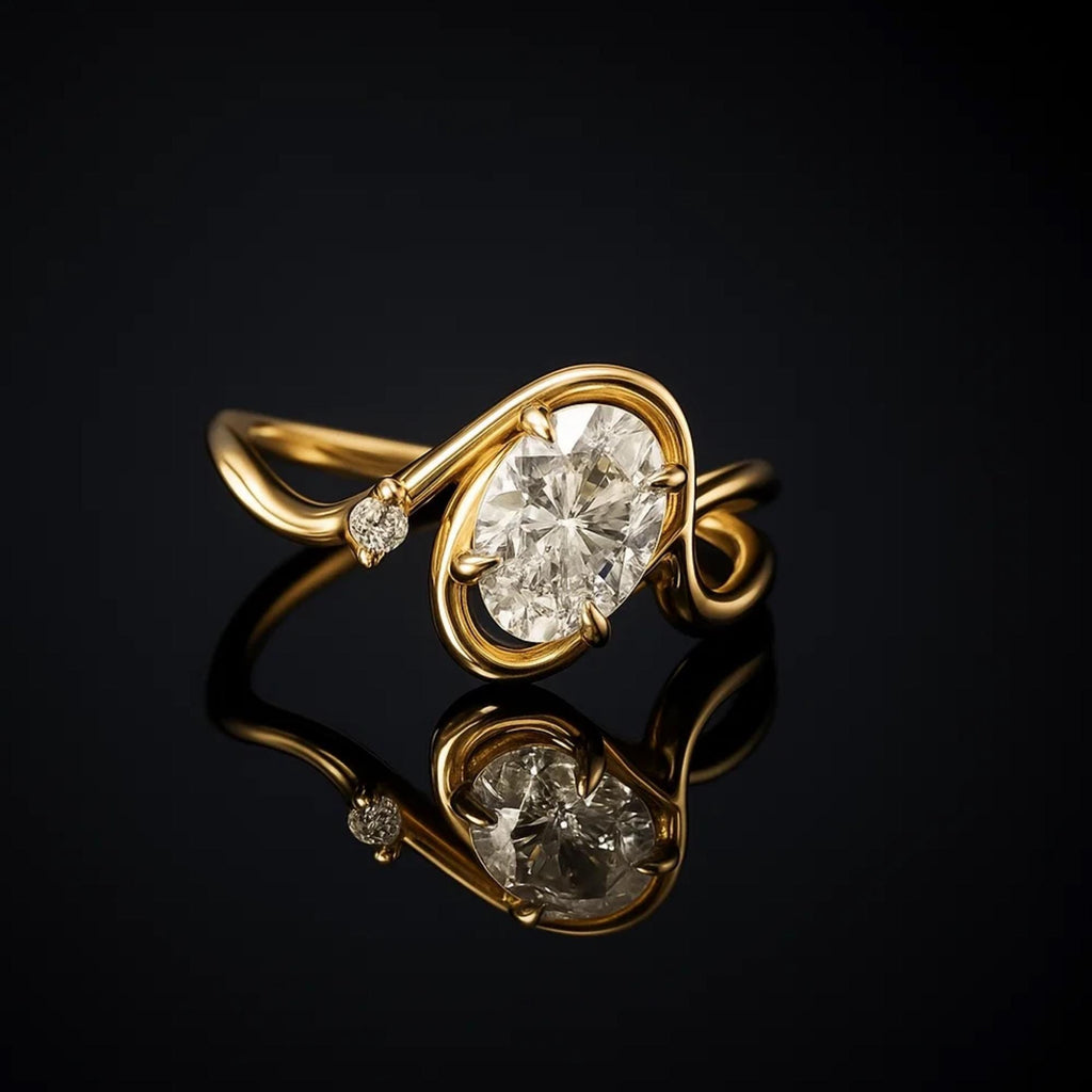 Oval Lab Grown Diamond Solitaire Wedding Engagement Ring