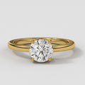 14K Gold Round Cut Lab Grown Diamond Solitaire Ring