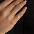 Marquise Shape Lab Grown Diamond Wedding Band, 14K Gold Full Eternity Flush Setting Diamond Anniversary Ring