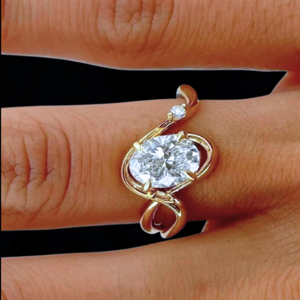 Oval Lab Grown Diamond Solitaire Wedding Engagement Ring
