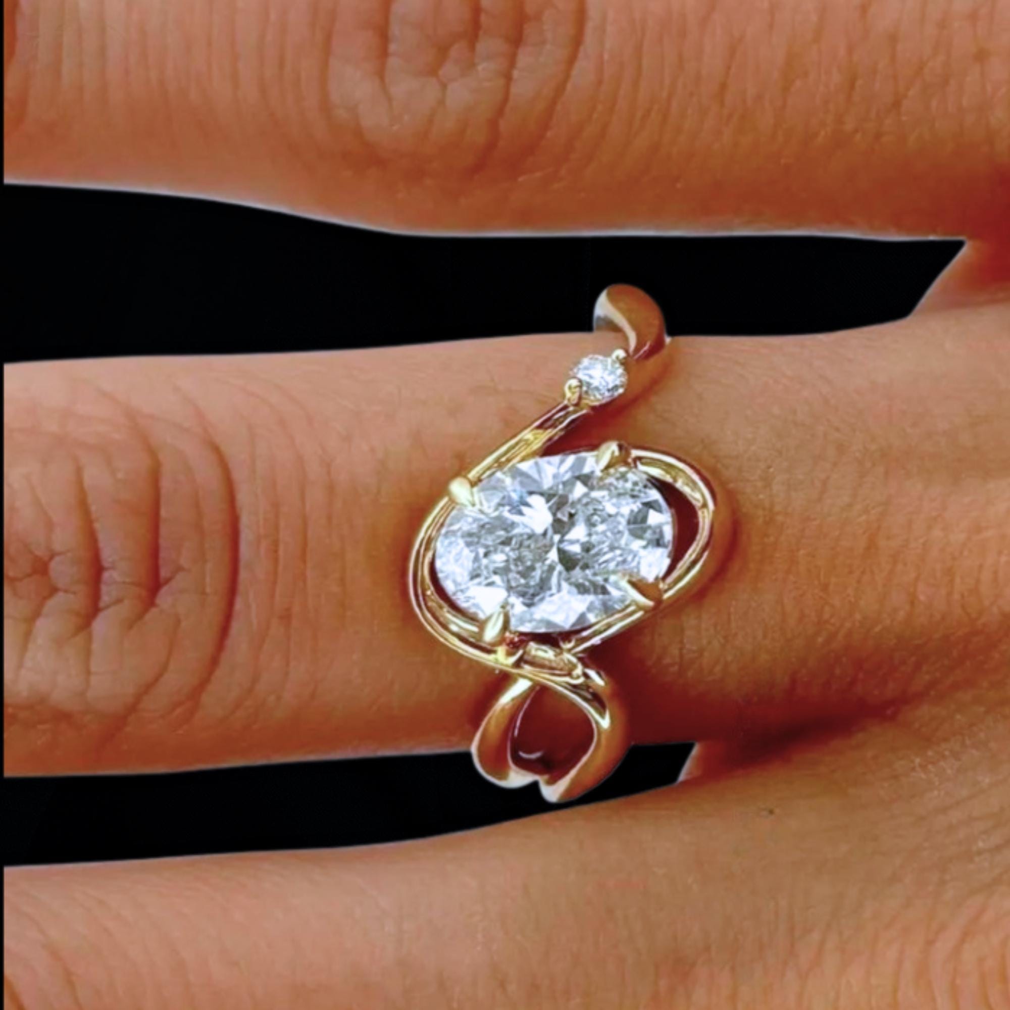 Oval Lab Grown Diamond Solitaire Wedding Engagement Ring