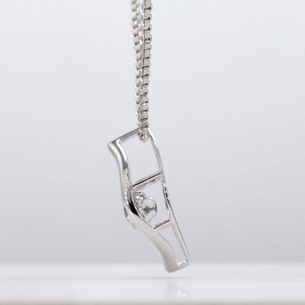 14k Solid Gold Moving Diamond Necklace, Floating Diamond Necklace, Dancing Diamond Marquise Shape Design Pendant Necklace Fine Jewelry Mom