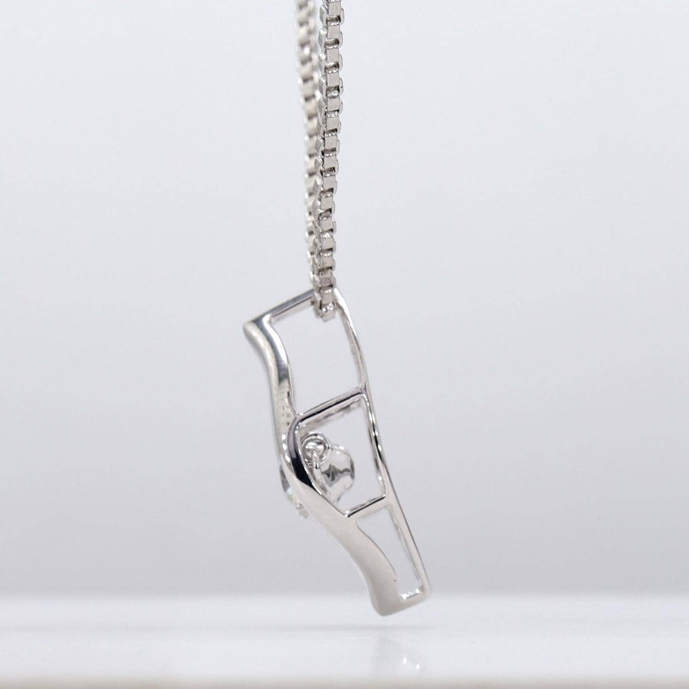 14k Solid Gold Moving Diamond Necklace, Floating Diamond Necklace, Dancing Diamond Marquise Shape Design Pendant Necklace Fine Jewelry Mom