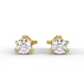14K Gold Lab Diamond Stud Earrings, CVD Brilliant-Cut Diamond Studs, Classy Round Diamond Studs, Wedding & Bridal, By Elysea Fine Jewelry