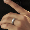 14K Gold Round Cut Lab Grown Diamond Men's Engagement Ring for Him