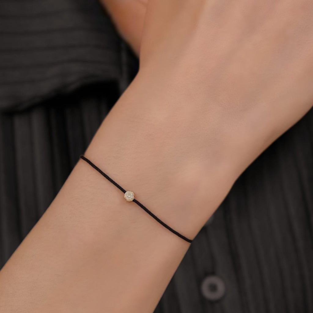 Dainty lab Grown Diamond Disc Charm Bracelet, Gift for Her