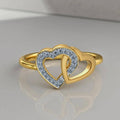 Love Heart 14K Gold Lab Grown Diamond Ring Valentine's Day Gift for Her