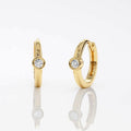 14K Gold Lab Grown Diamond Hoops Earrings