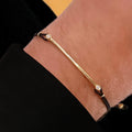String bracelet with Lab Grown Diamond 14K Gold, Mens tennis bracelet, Gift for Her or Him