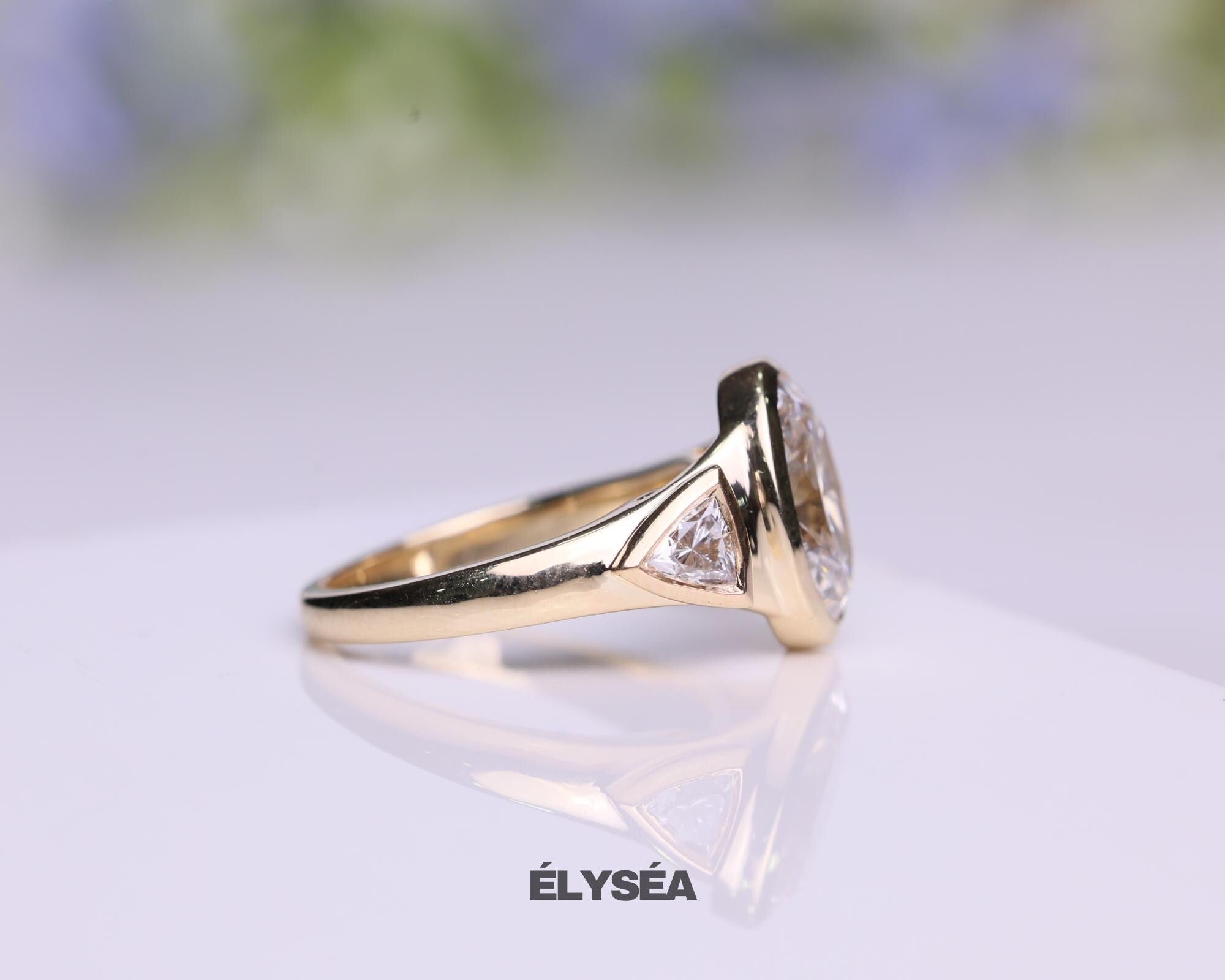 2 carat Oval Three Stone Diamond Engagement Ring for Women