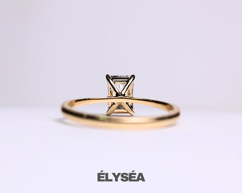 Radiant Cut Lab Grown Diamond IGI Certified Wedding Ring / 14K Gold Diamond Solitaire Engagement Ring