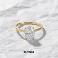 Oval Cut Lab Grown Diamond Engagement Ring, Wedding Ring For Her, 14K Solid Gold Anniversary Ring