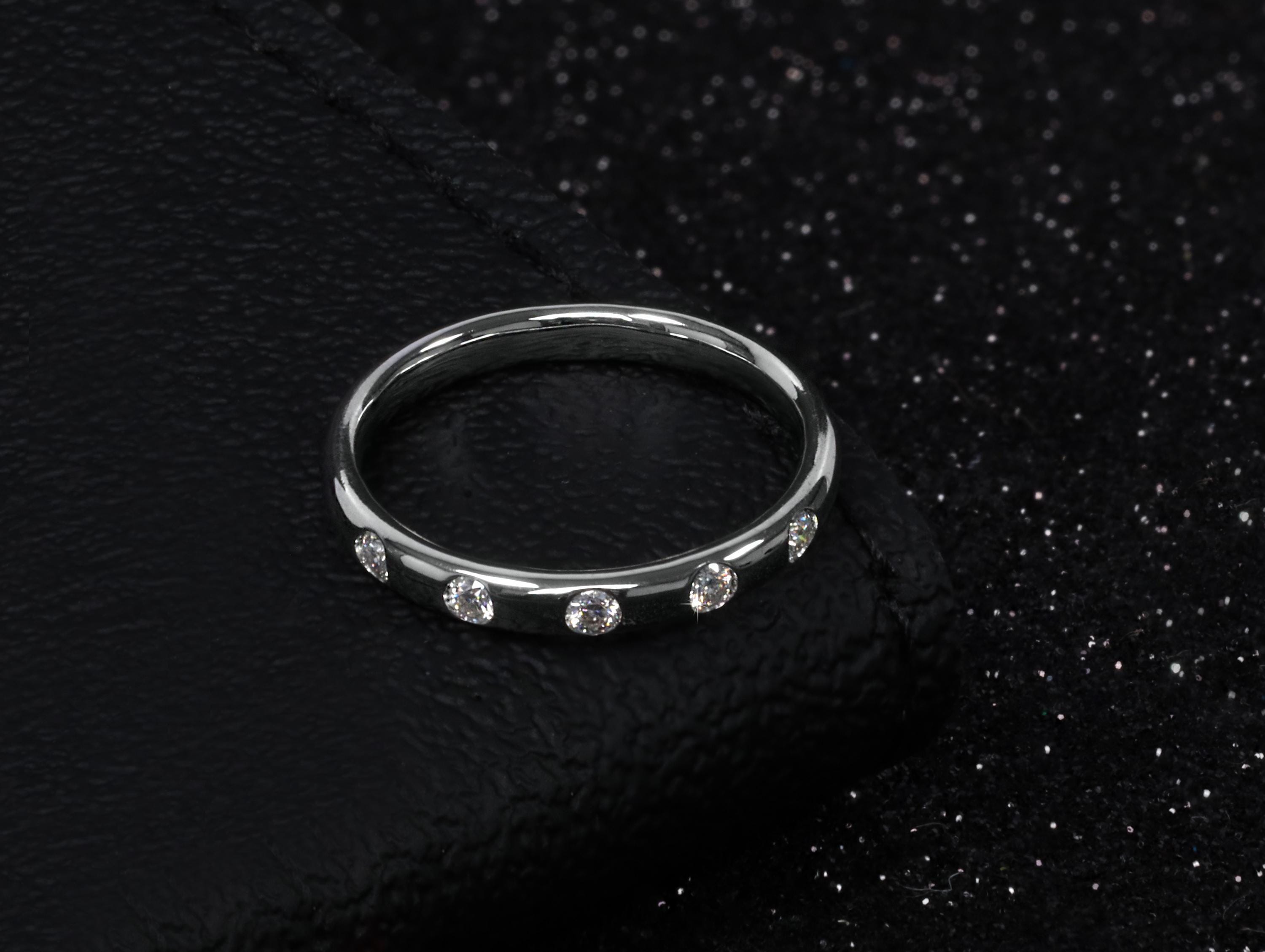 14K Solid Gold Lab Diamond Wedding Band for Women, Daily Wear Ring