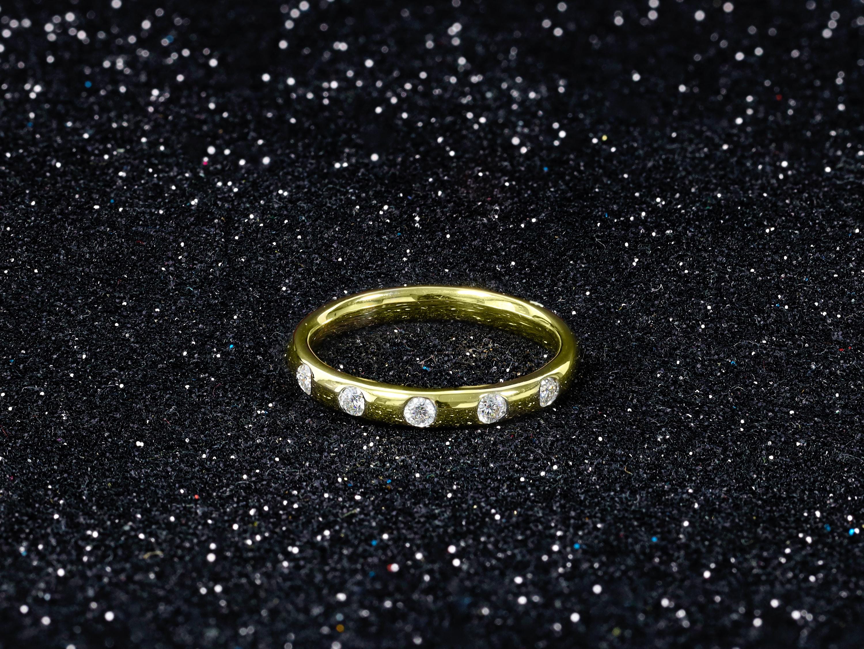 14K Solid Gold Lab Diamond Wedding Band for Women, Daily Wear Ring