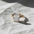 14K Solid Gold Radiant Cut 6 carat IGI Certified Lab Grown Diamond Engagement Ring