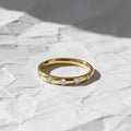 14K Solid Gold Lab Diamond Wedding Band for Women, Daily Wear Ring