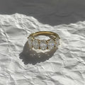 2.00 CTW Lab Grown Oval Diamond Anniversary Band: 14K Gold 5-Stone Ring