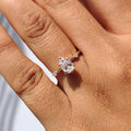 1.00 Carat Pear Cut Lab Grown Diamond Engagement Ring, 14K Gold Anniversary Ring For Her