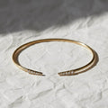 Diamond Cuff Bangle/ 14K Gold Lab Grown Diamond Cuff Bracelet For Women