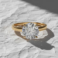 Round Brilliant 4 Prong Setting IGI Certified Lab Grown Diamond Engagement Ring in 14k Gold
