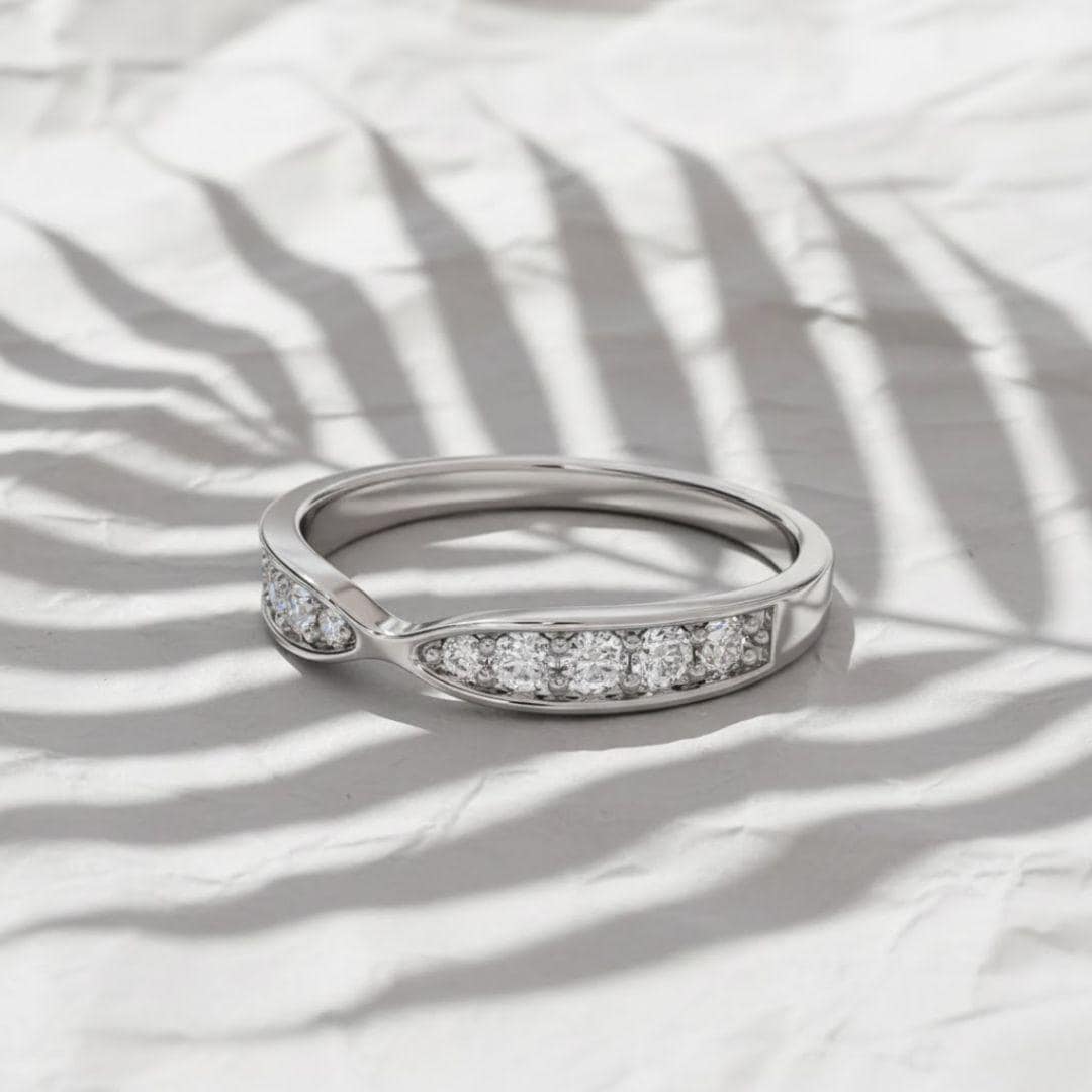 0.24 Carat Lab Grown Diamond Wedding Band, 14K Gold Anniversary Ring