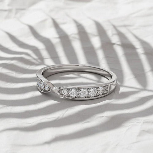 0.24 Carat Lab Grown Diamond Wedding Band, 14K Gold Anniversary Ring