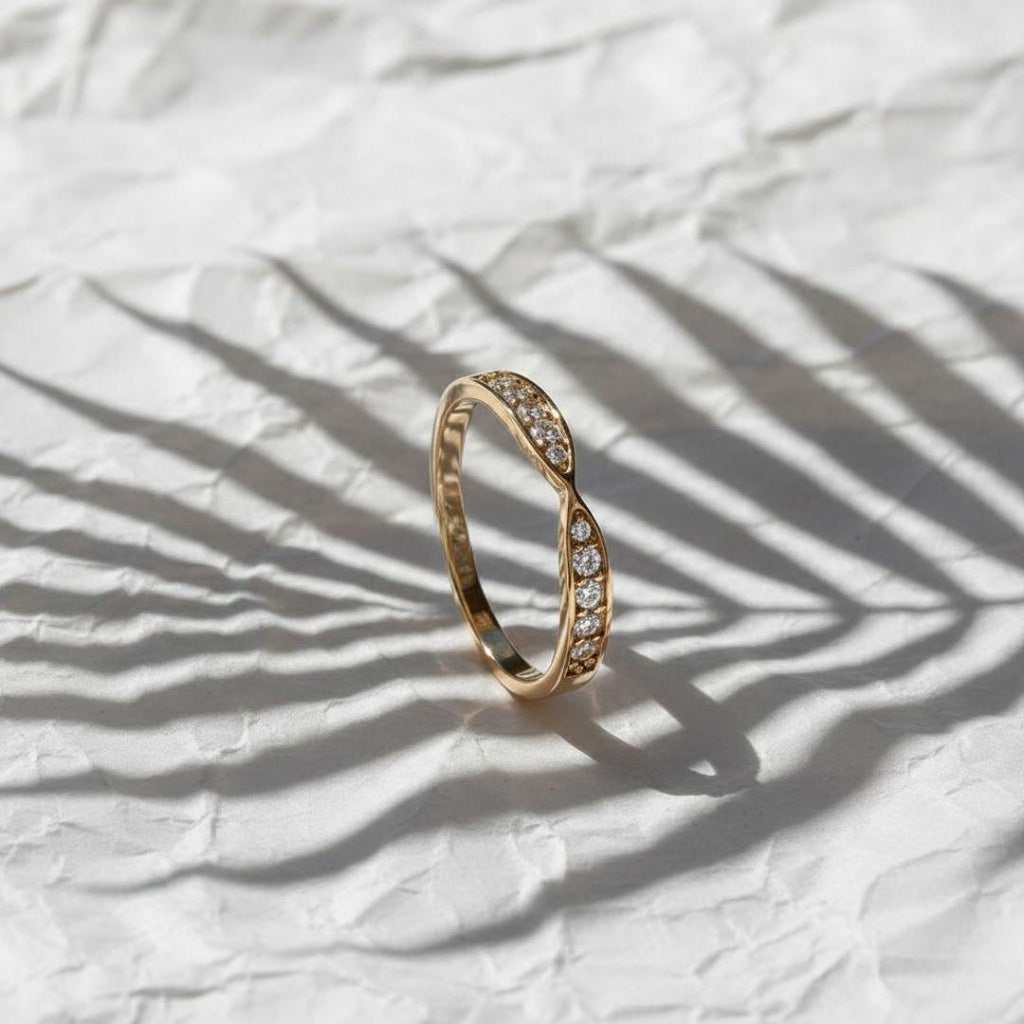 0.24 Carat Lab Grown Diamond Wedding Band, 14K Gold Anniversary Ring