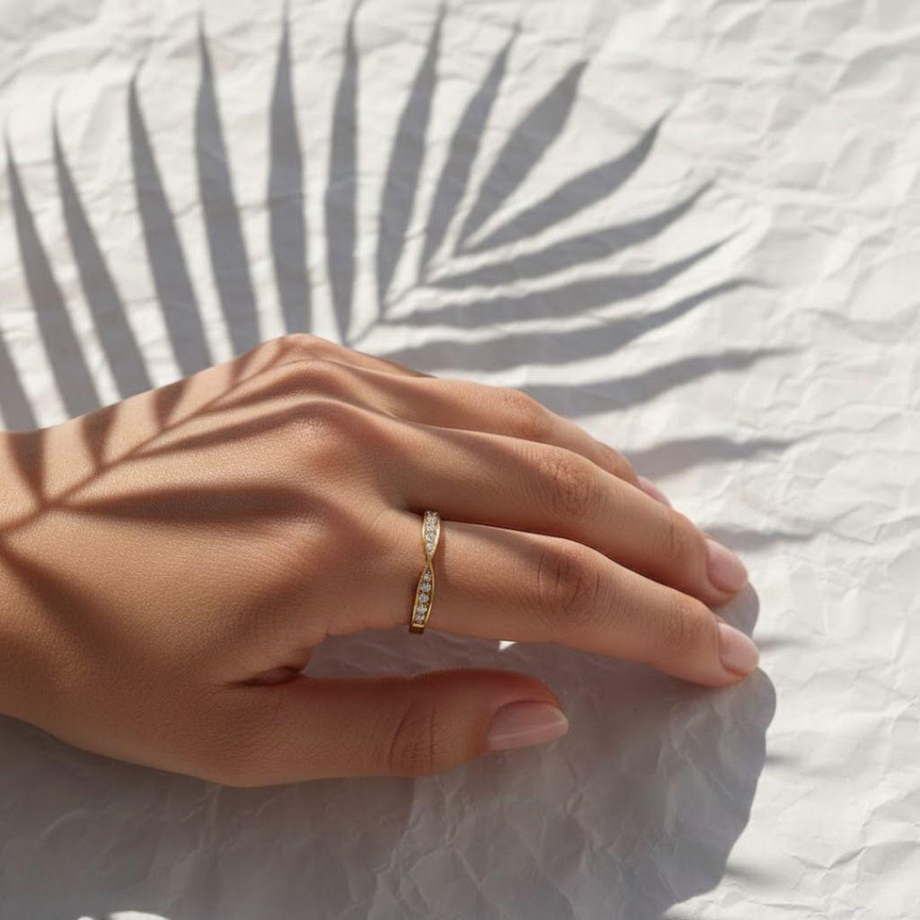 0.24 Carat Lab Grown Diamond Wedding Band, 14K Gold Anniversary Ring