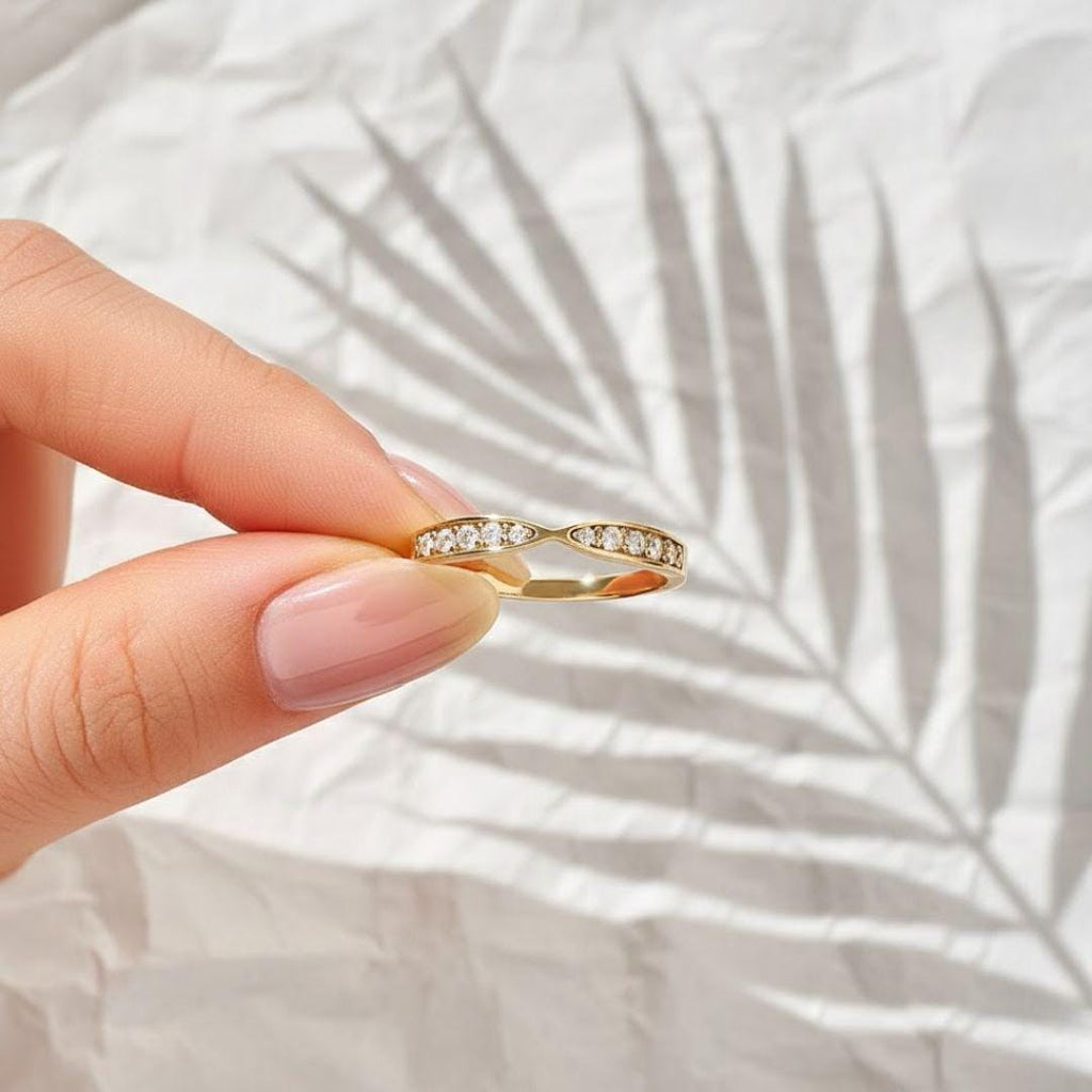 0.24 Carat Lab Grown Diamond Wedding Band, 14K Gold Anniversary Ring