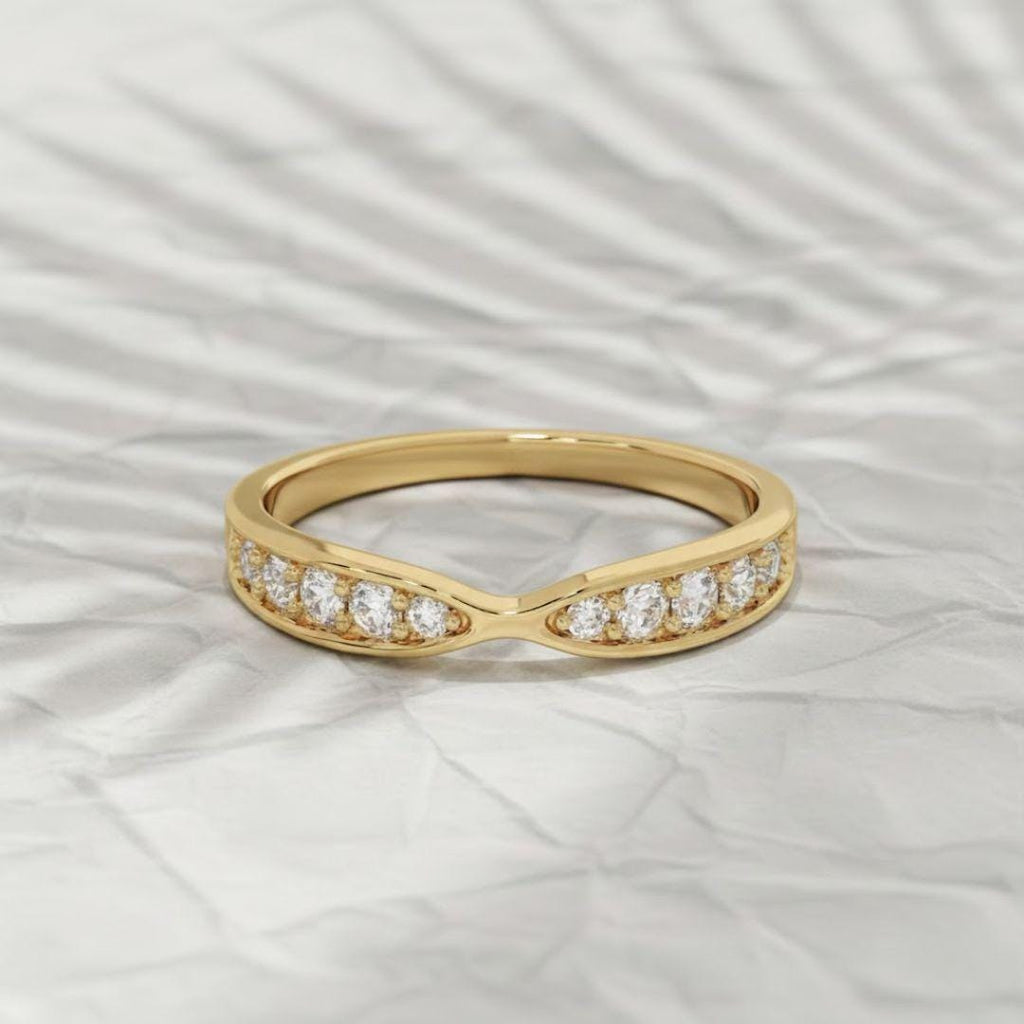 0.24 Carat Lab Grown Diamond Wedding Band, 14K Gold Anniversary Ring