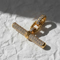 Diamond Pendant | Pave Diamond Toggle | Dainty Lab Grown Diamond Necklace | T- Bar Pendant | Bridal Set