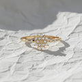 14K Gold Lab Grown Diamond Snowflake Ring