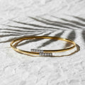 Solid 14K Gold Diamond Bangle Bracelet, Lab Grown Diamond Bracelet, Minimalist Bracelet