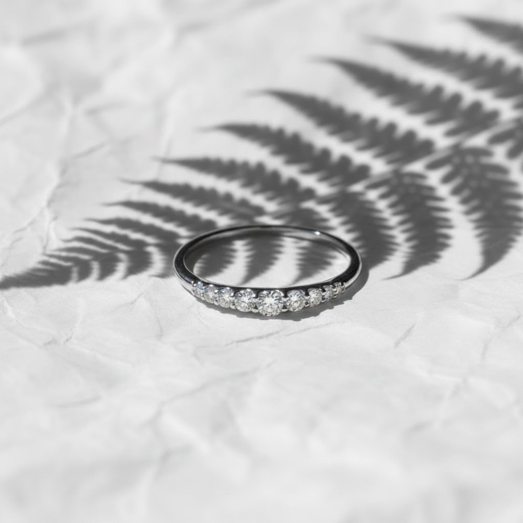 14k Yellow Gold Wedding Band Womens Half Eternity Band, Engagement Ring Band, Gold Ring, lab grown Diamond Wedding Ring, Anniversary Ring